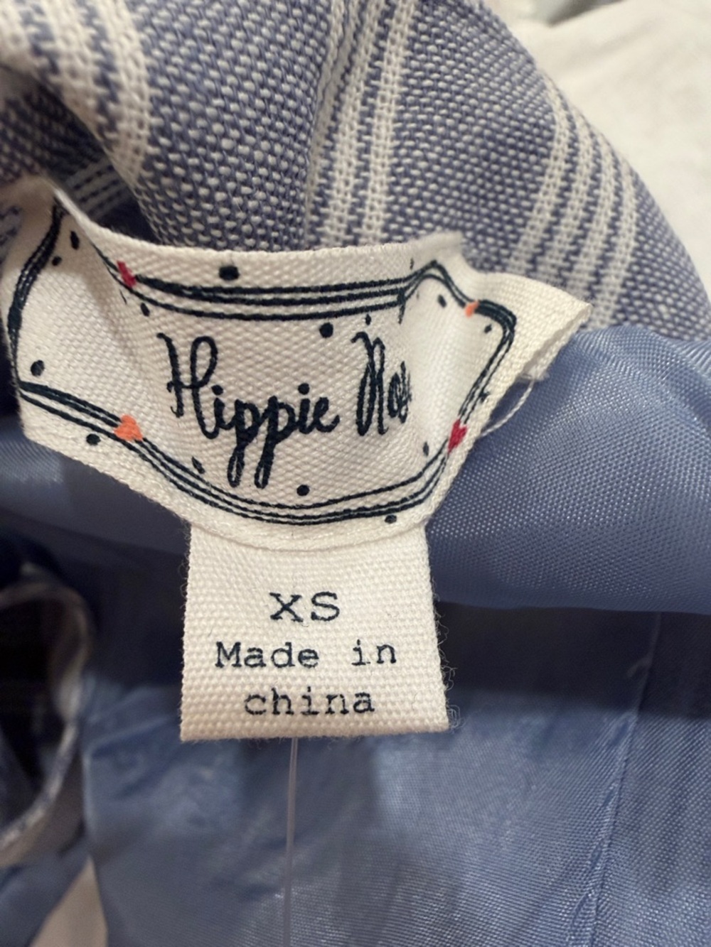 Hippie Rose Blue and White Striped Sleeveless Vest Size XS - Picture 4 of 8